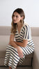 ERIN KNIT DRESS - ECRU/NAVY