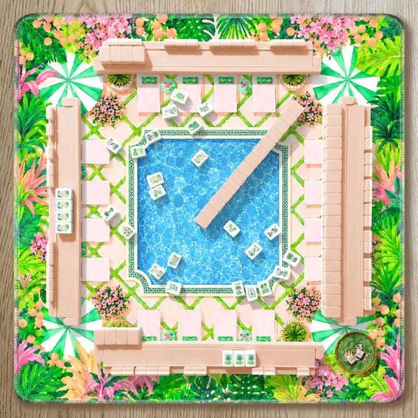 Mahjong Mat in Palm Beach Pool Print