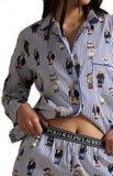 Iconic Polo Bear Cotton Sateen Madison Button Up Pajama Set - Polo Ralph Lauren