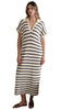 ERIN KNIT DRESS - ECRU/NAVY