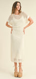 NET KNITTED LONG DRESS WITH SLIP *Last one - S*