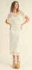NET KNITTED LONG DRESS WITH SLIP *Last one - S*