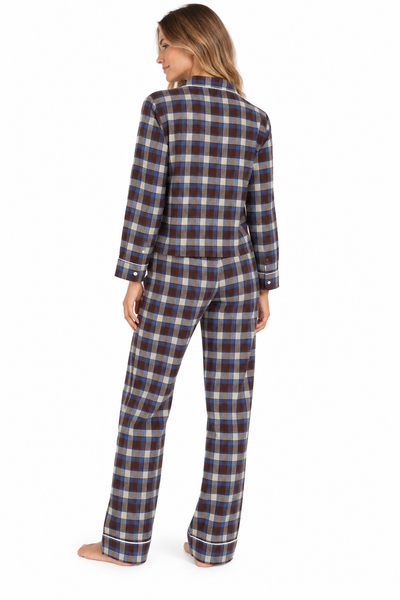 POLO RALPH LAUREN WINTER PLAID PJ SET W/PIPING