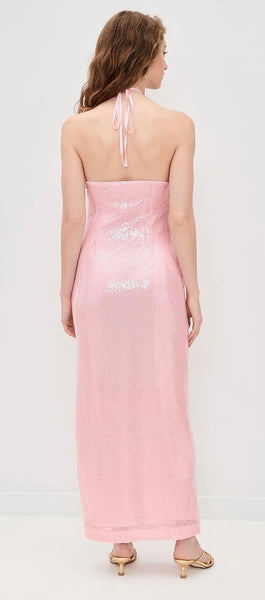ROSE HALTER SEQUIN MAXI DRESS