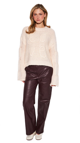 CLEO FAUX LEATHER PANT