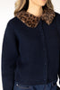 AURORA NOVELTY FUR COLLAR CARDI