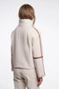 JAYDEE FLEECE JACKET w/ PLEATHER TRIM