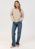 BOWS BEIGE PULLOVER SWEATER