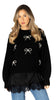 NOVELTY PEARL BOWS SWEATER
