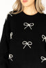 NOVELTY PEARL BOWS SWEATER