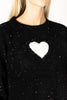 BRYNN HEART FLECK SWEATER