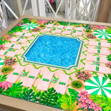 Mahjong Mat in Palm Beach Pool Print