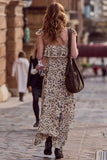 SNOW LEOPARD STRAPY GOWN