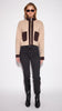 CAMILLA ZIP UP CARDIGAN SWEATER IN ROASTED ACORN