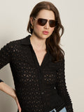 DREAMGIRL LACE BUTTON UP