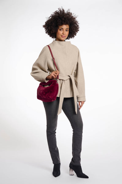 Cheryl Faux Fur Crossbody Bag - Sugar Plum
