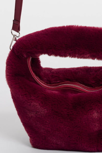 Cheryl Faux Fur Crossbody Bag - Sugar Plum
