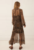Damask Button Through Gown