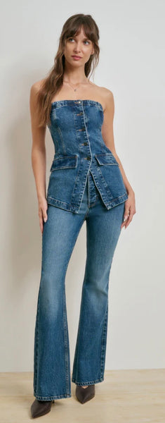 THE PHOEBE DENIM BUSTIER