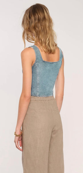 ROMI DENIM BUSTIER TOP