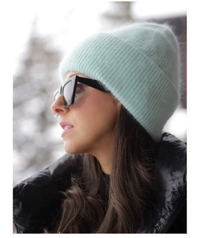 Black Big Star Cashmere Blend Beanie