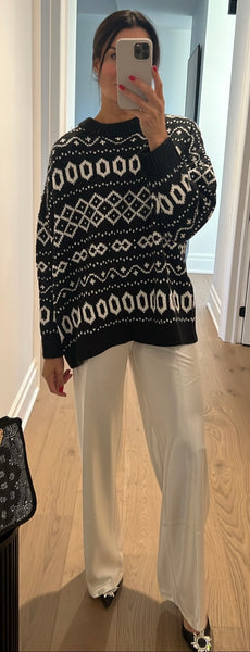 PHOEBE BLACK DIAMOND PULLOVER SWEATER