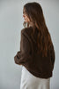 Knit Sweater Round Neck Long Sleeve Cardigan Top