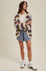 MULTI-STRIPED CARDIGAN SWEATER
