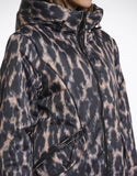 LUNE PADDED JACKET W/ HOOD - LEOPARD