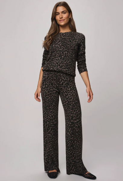 LEOPARD LOUNGE CREWNECK/PANT SWEATER SET