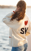 Varsity Chunky Heart Ski Cardigan