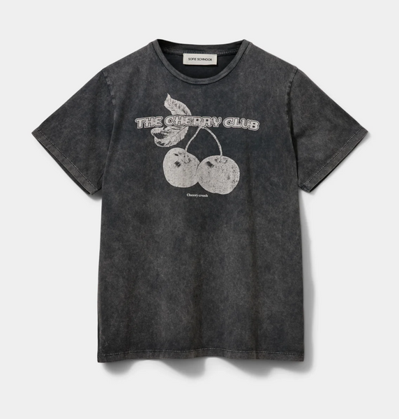 ZENASW CHERRY T-SHIRT - WASHED BLACK *LAST ONE - SZ XS*