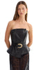 CALA BLACK BELTED LEATHER BUSTIER