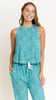 Tank Pant Set in Emerald Etched Palm