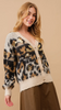 SEQUIN DETAIL LEOPARD CARDIGAN