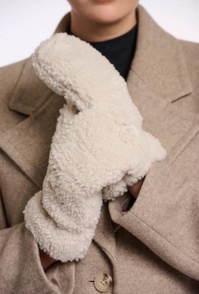 ALEIDA TEDDY GLOVES - BIRCH