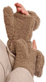 ALEIDA TEDDY GLOVES - TOFFEE