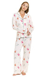 Long PJ Set in Marshmallow Bows