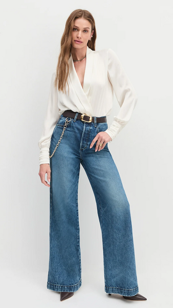 MASHA SUPER HIGH RISE WIDE LEG W. REMOVABLE CHAIN