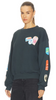 SKI PATCH & PASS COLLECTOR OVERSIZED CREW SWEATSHIRT
