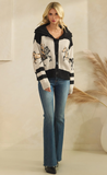 HORSE PRINT SWEATER CARDIGAN