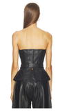 CALA BLACK BELTED LEATHER BUSTIER