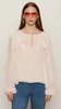 BETTER DAYS RUFFLE BLOUSE - PINK MILK