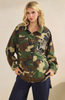 Camo Sequins Contrast Jacket