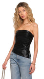CHANTAL FAUX LEATHER TOP