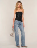 CHANTAL FAUX LEATHER TOP