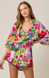 Floral Set with Pom-Pom Trim Detail *LAST ONE - Sz L*