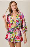 Floral Set with Pom-Pom Trim Detail *LAST ONE - Sz L*