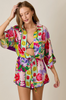 Floral Set with Pom-Pom Trim Detail *LAST ONE - Sz L*