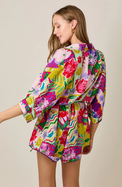 Floral Set with Pom-Pom Trim Detail *LAST ONE - Sz L*